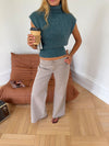 Gerda jeans med detaljer - Taupe