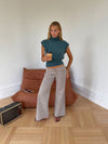 Gerda jeans med detaljer - Taupe