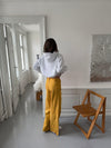 Olive jeans med detaljer - Gul