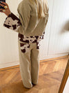 Scandivv jeans med koprint - Beige