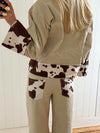 Scandivv jeans med koprint - Beige