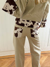 Scandivv jeans med koprint - Beige