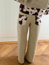 Scandivv jeans med koprint - Beige