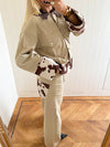 Scandivv jeans med koprint - Beige
