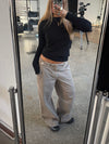 Tanija jeans med ringdetaljer - Beige