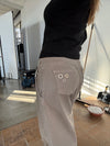 Tanija jeans med ringdetaljer - Beige