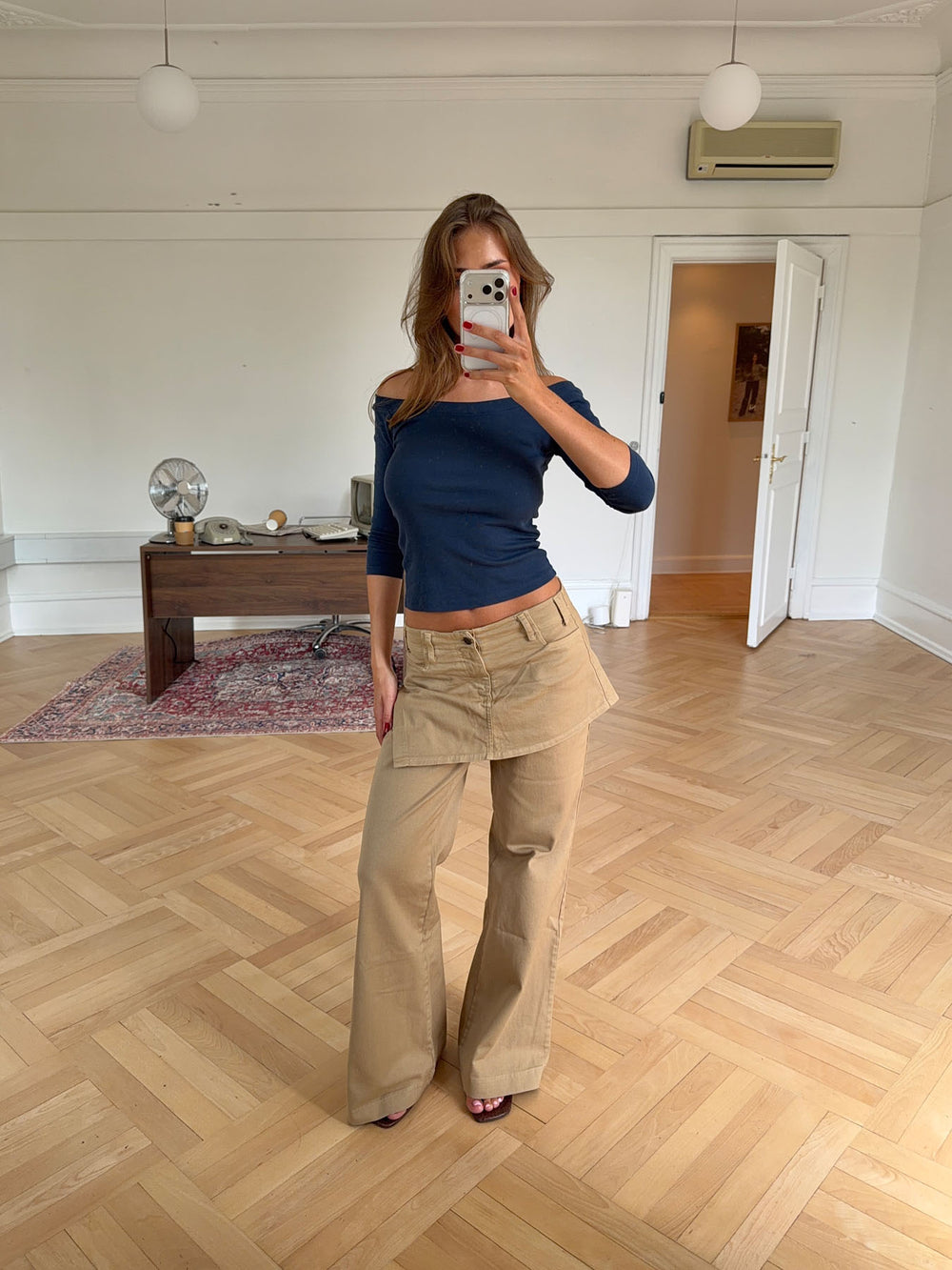 Suna jeans med skørt - Beige