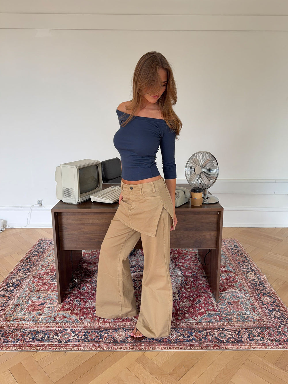 Suna jeans med skørt - Beige