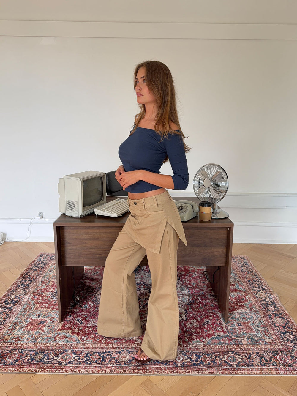 Suna jeans med skørt - Beige