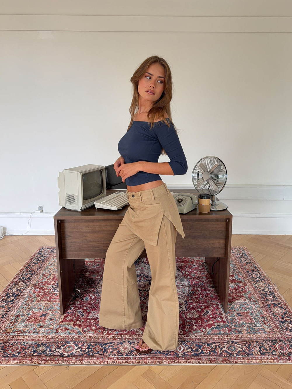 Suna jeans med skørt - Beige