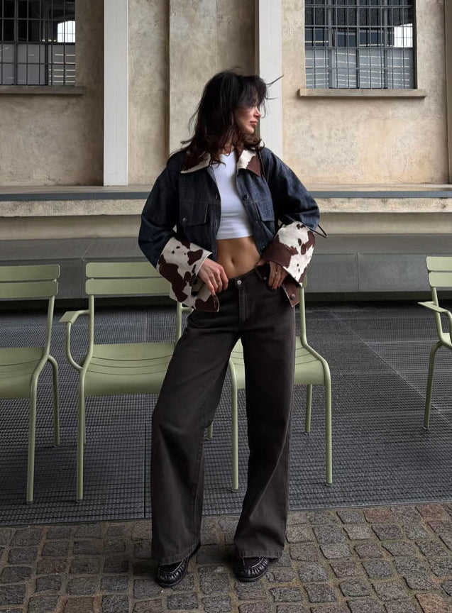 Audrey jeans - Mørkebrun