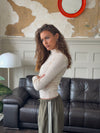 Carly kabelstrik med lynlås - Off white