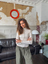 Carly kabelstrik med lynlås - Off white