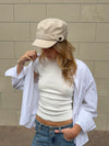 Kammi kasket med detaljer - Lys beige