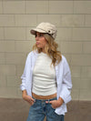 Kammi kasket med detaljer - Lys beige