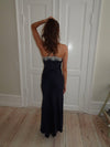 Tena kjole med blonde detaljer - Navy/hvid