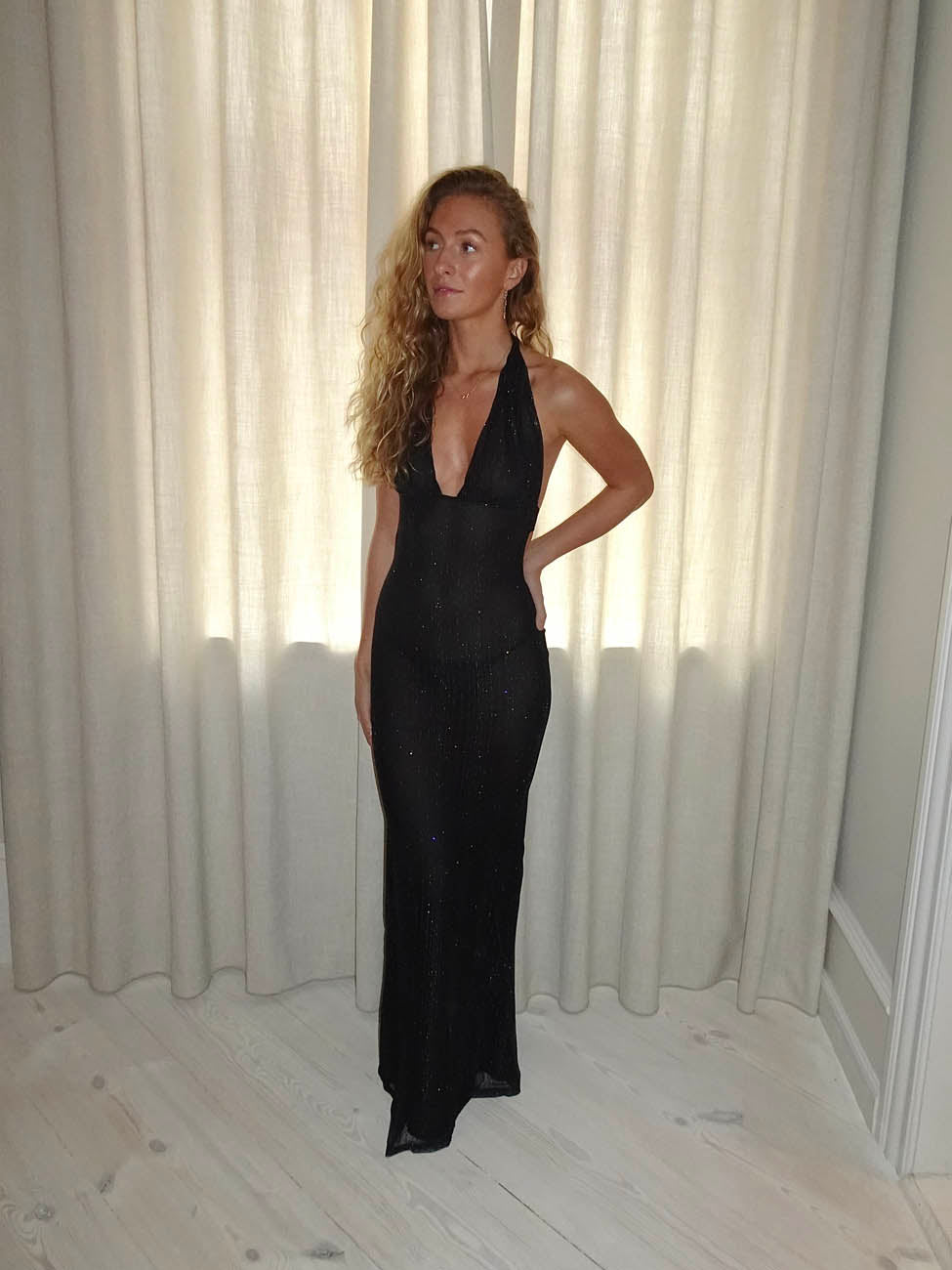 Sotina kjole med glitter - Sort