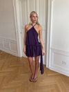 Lulitiana kjole med halterneck - Lilla