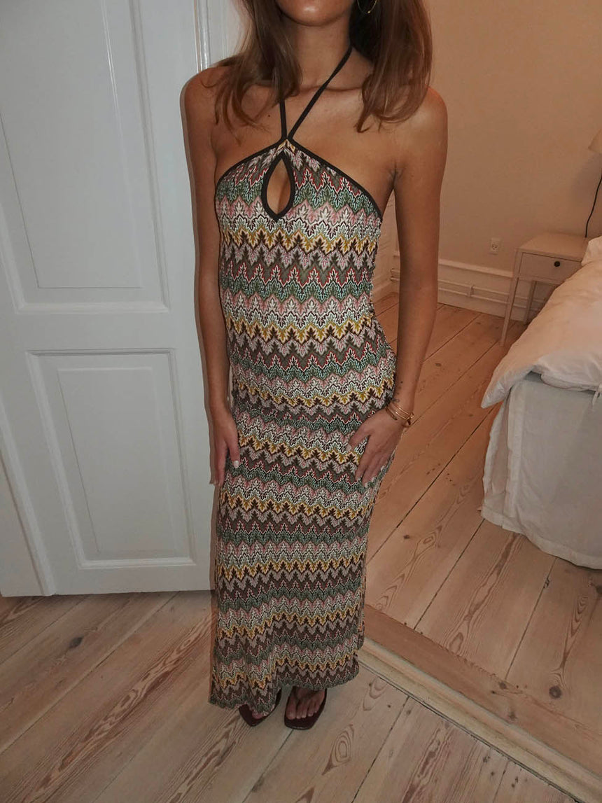 Thea kjole med mønster - Multifarvet