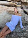 Isola kjole med one-shoulder detalje - Hvid