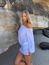 Isola kjole med one-shoulder detalje - Hvid