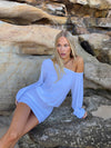 Isola kjole med one-shoulder detalje - Hvid