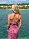 Melisanna kjole med polka prikker - Magenta/lyserød