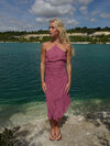 Melisanna kjole med polka prikker - Magenta/lyserød