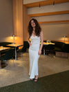 Donnia maxi kjole i silke - Off white