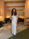 Donnia maxi kjole i silke - Off white