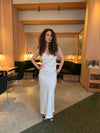 Donnia maxi kjole i silke - Off white