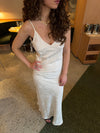 Donnia maxi kjole i silke - Off white