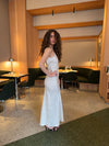 Donnia maxi kjole i silke - Off white