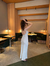 Donnia maxi kjole i silke - Off white