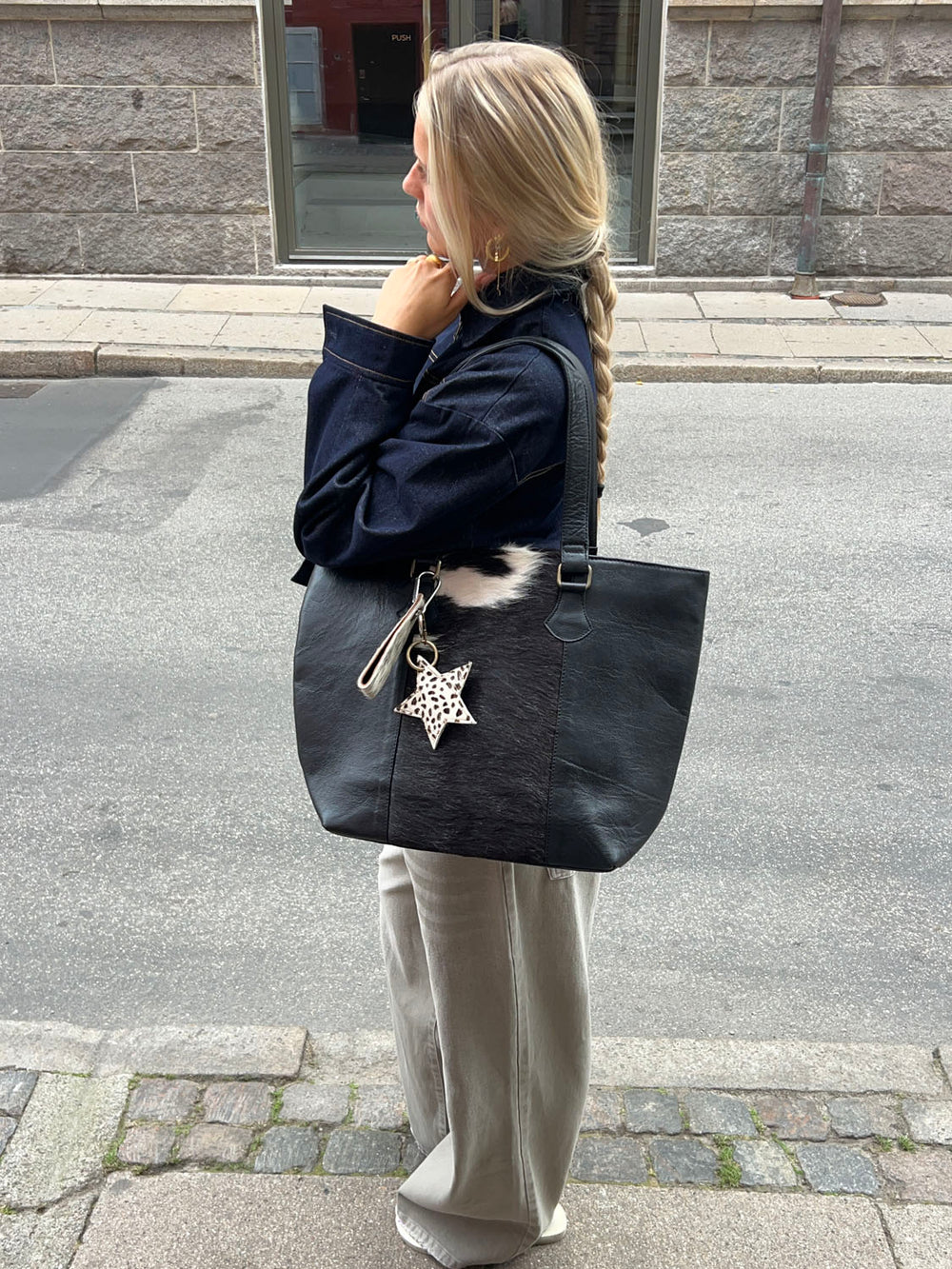 Aurum taske i ko - Sort
