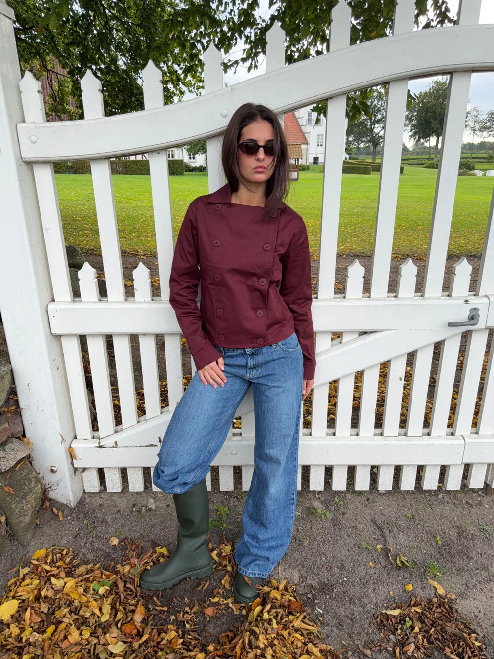 Faye kort trenchcoat - Bordeaux