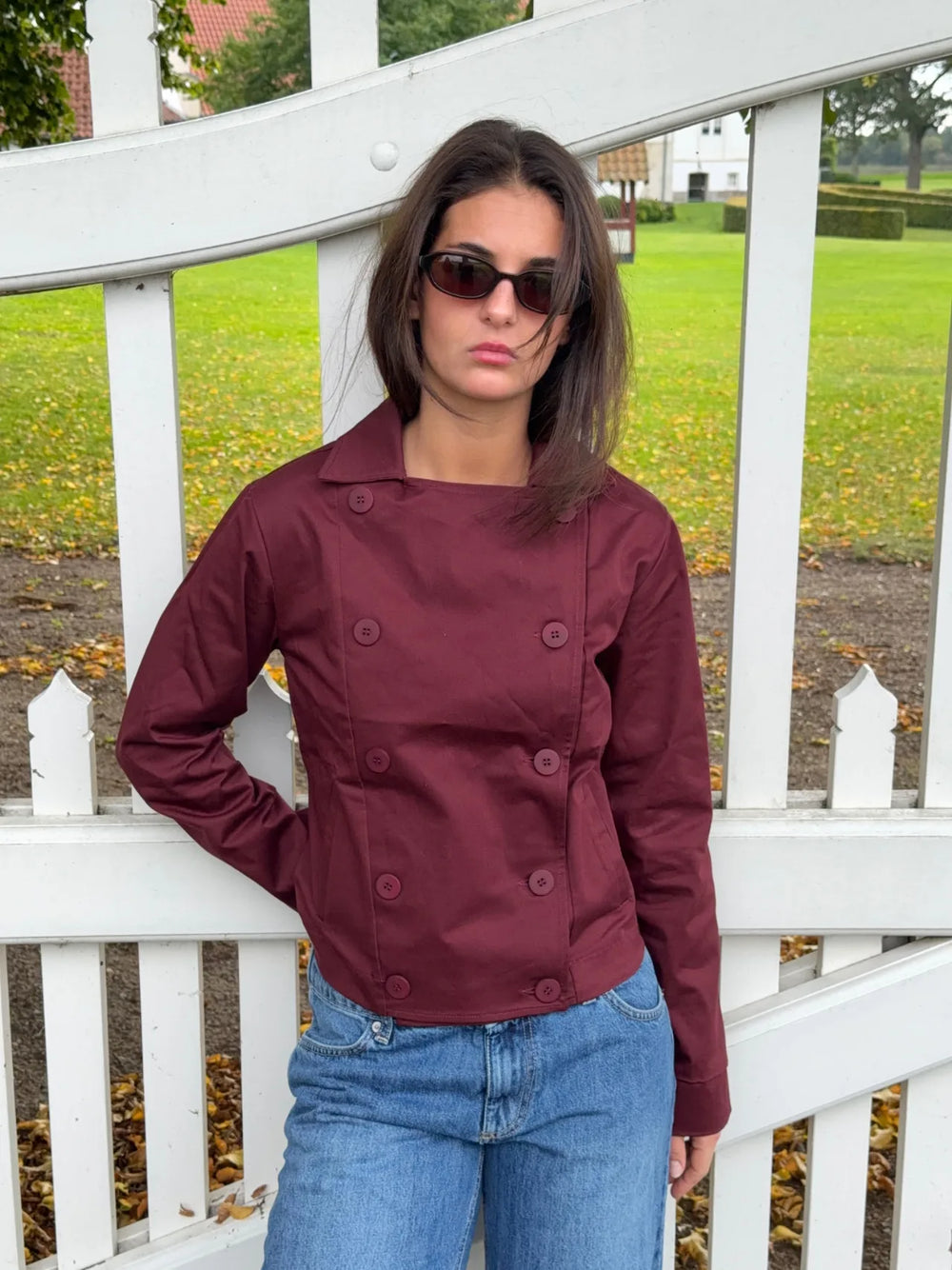 Faye kort trenchcoat - Bordeaux