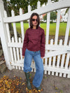 Faye kort trenchcoat - Bordeaux