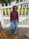 Faye kort trenchcoat - Bordeaux