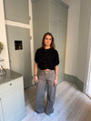 Olivia kortærmet mohair cardigan - Sort