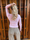 Carli langærmet bluse - Lyserød