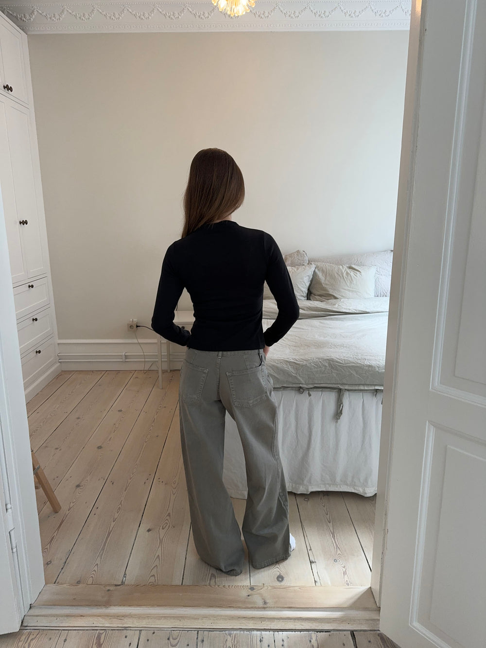 Leonora langærmet bluse - Sort
