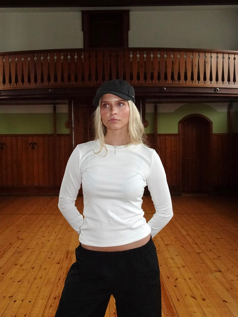 Carli langærmet bluse - Hvid