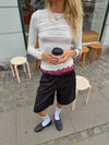 Kaia langærmet cashmere bluse - Hvid