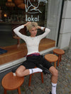 Kaia langærmet cashmere bluse - Hvid