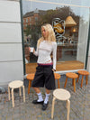 Kaia langærmet cashmere bluse - Hvid