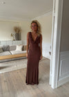 Flora maxi kjole - Brun