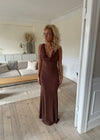 Flora maxi kjole - Brun