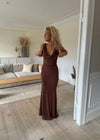 Flora maxi kjole - Brun
