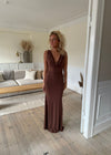 Flora maxi kjole - Brun